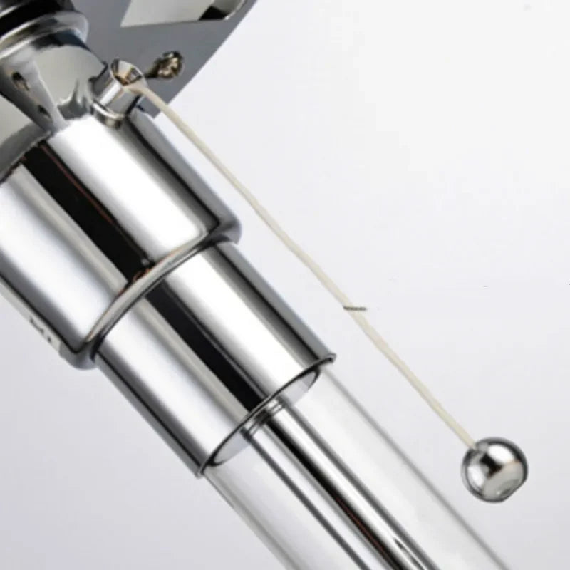 Lampe de chevet avec pied en verre