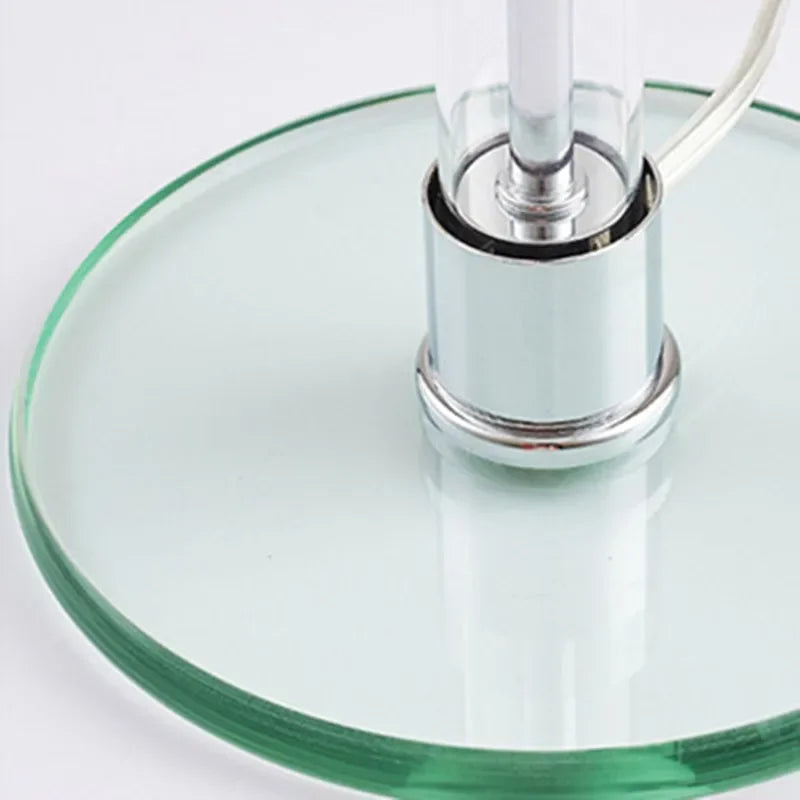 Lampe de chevet avec pied en verre