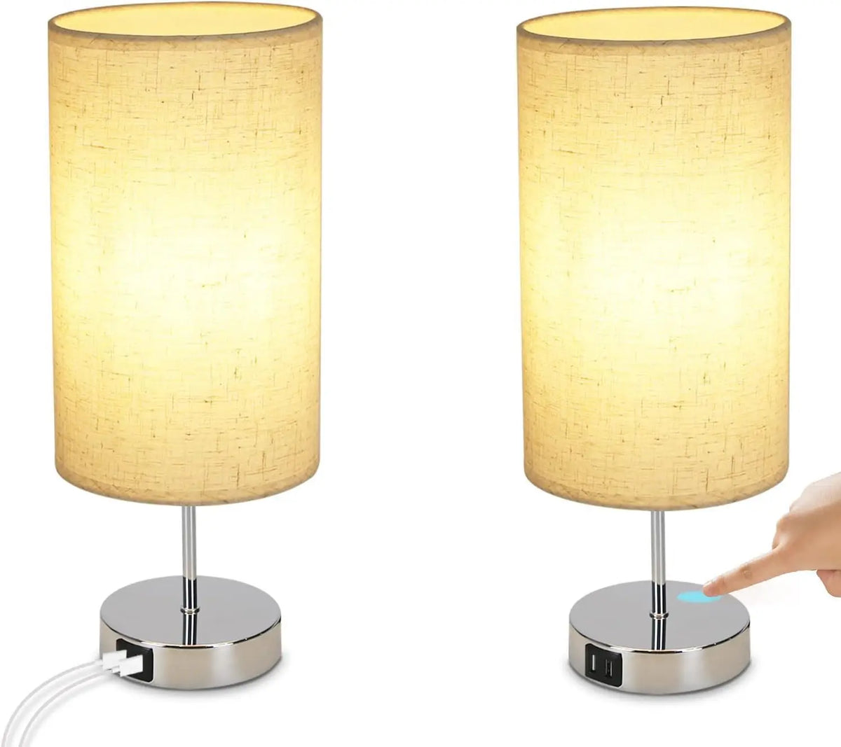 Lampe de chevet avec port USB C