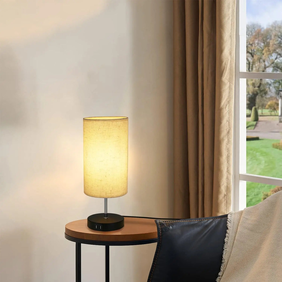 Lampe de chevet avec port USB C