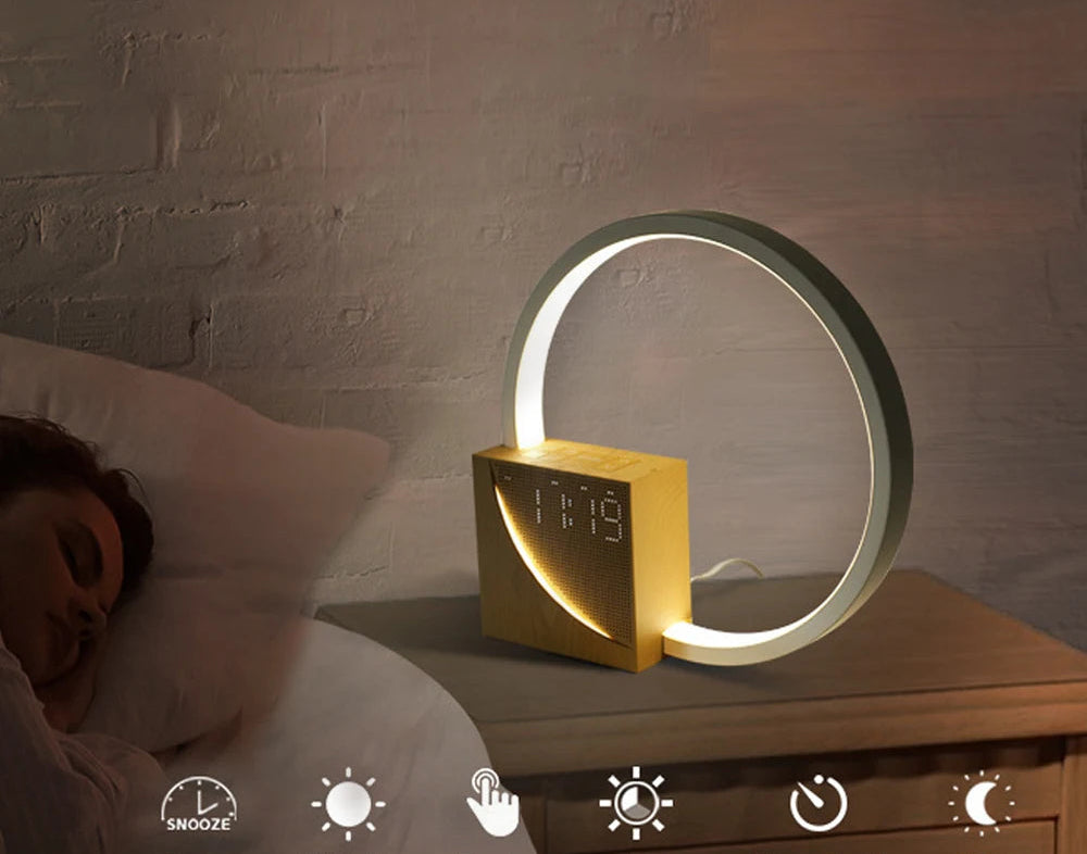 Lampe de chevet avec radio reveil