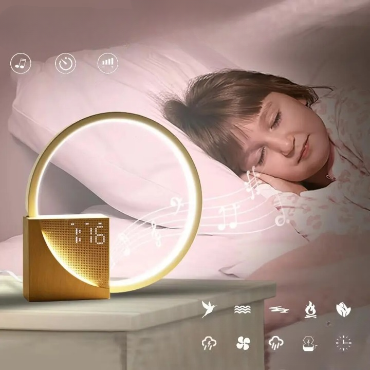 Lampe de chevet avec radio reveil