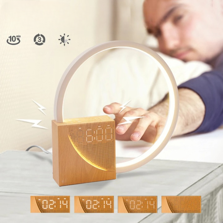 Lampe de chevet avec radio reveil