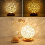 Lampe de chevet bambou rotin - Vignette | Aura Douce 