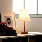 Lampe de chevet blanc et bois - Vignette | Aura Douce 