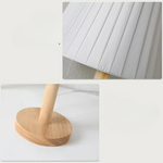 Lampe de chevet blanc et bois - Vignette | Aura Douce 