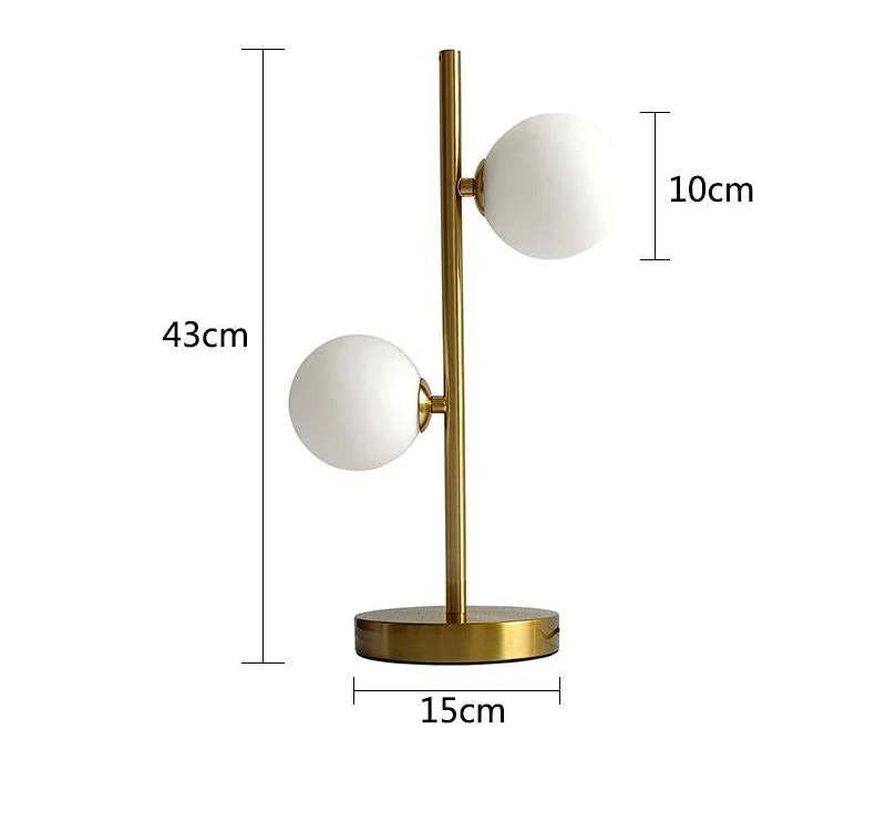 Lampe de chevet blanc et or
