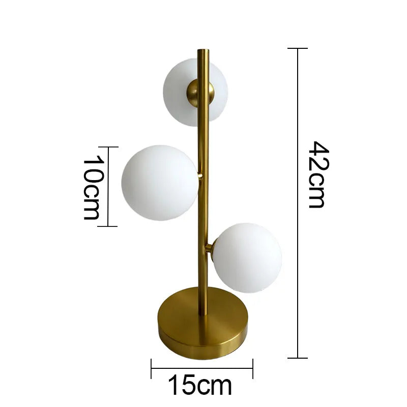 Lampe de chevet blanc et or