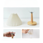 Lampe de chevet blanche et bois - Vignette | Aura Douce 