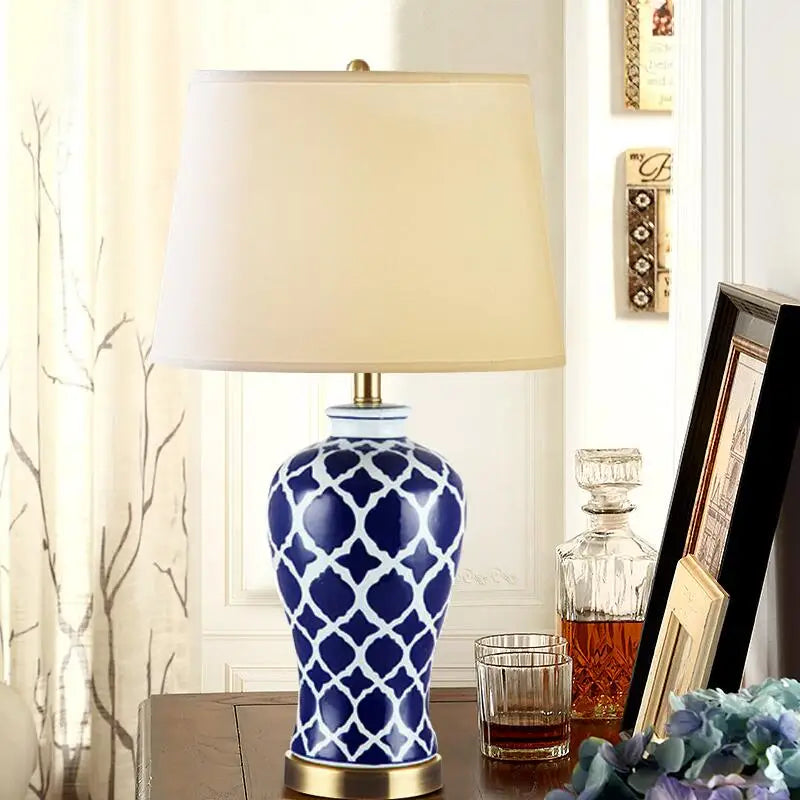 Lampe de chevet bleu roi