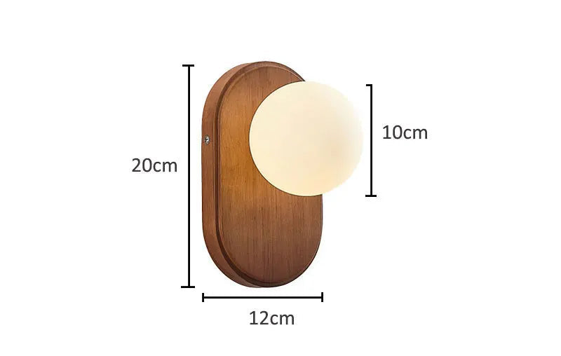 Lampe de chevet bois brut