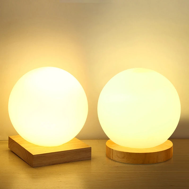 Lampe de chevet bois clair