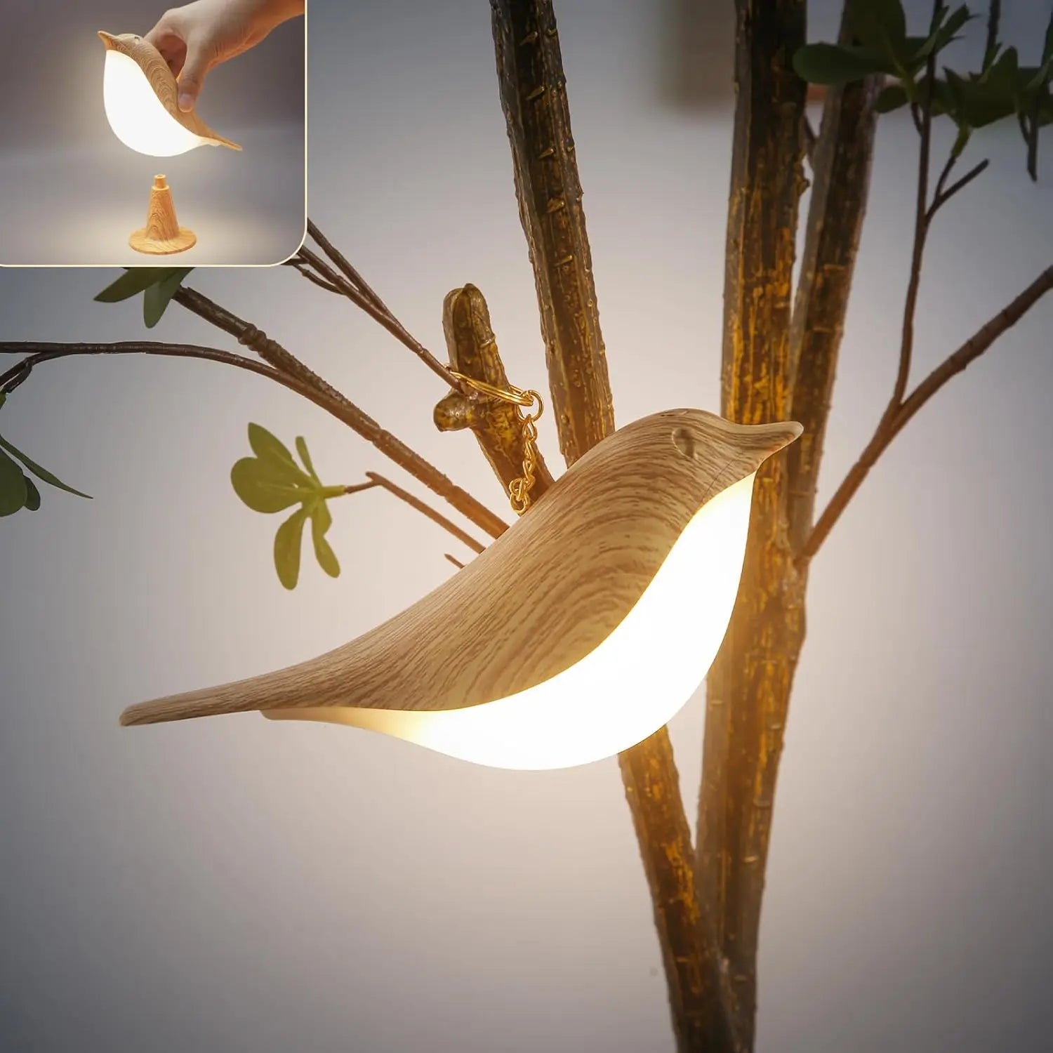 Lampe de chevet bois design