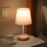 Lampe de chevet bois et blanc - Vignette | Aura Douce 