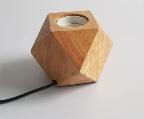 Lampe de chevet bois et metal