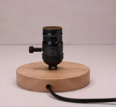 Lampe de chevet bois et metal