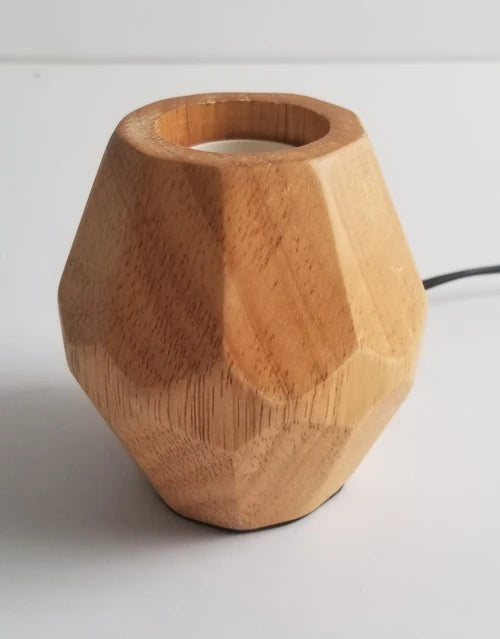 Lampe de chevet bois et metal