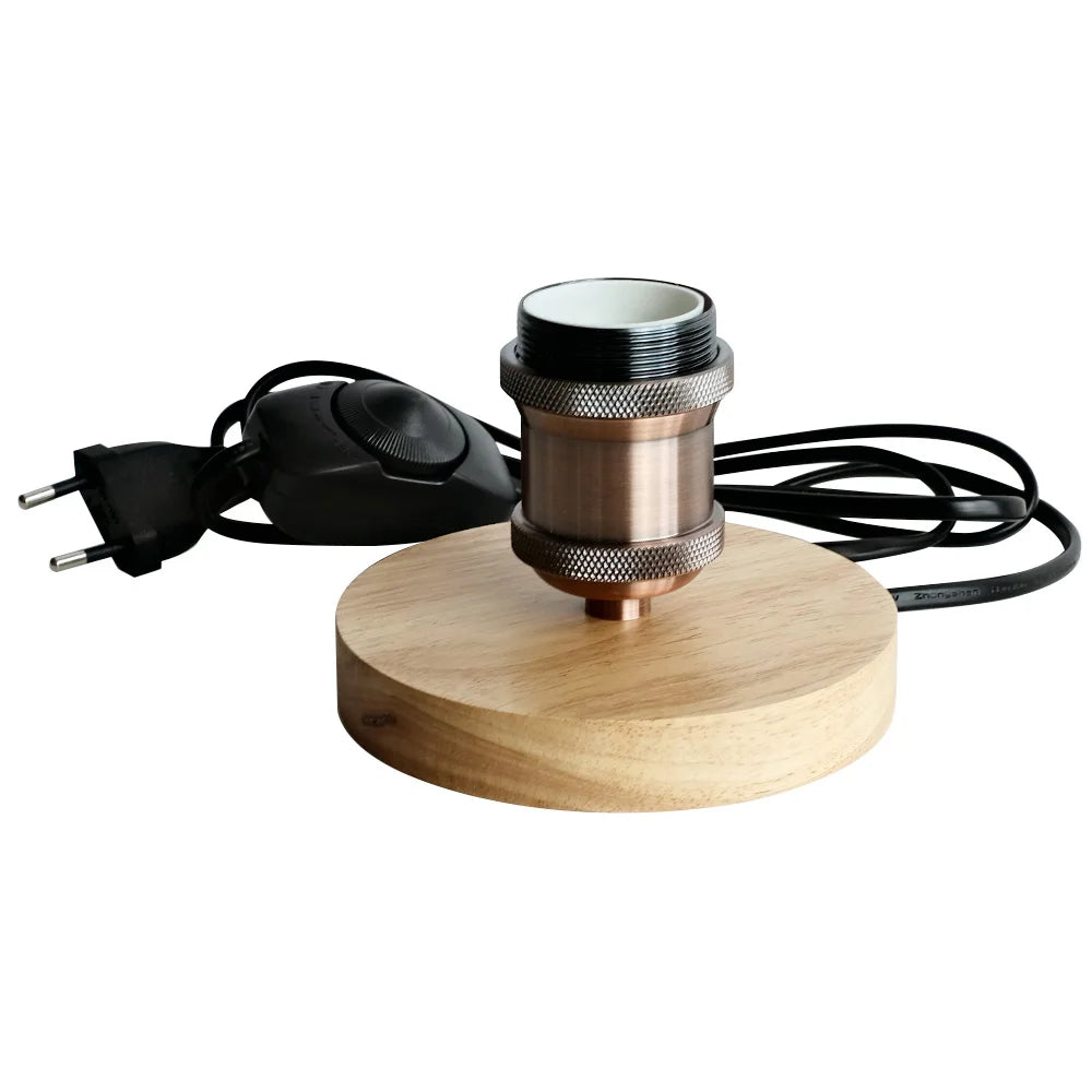 Lampe de chevet bois et metal