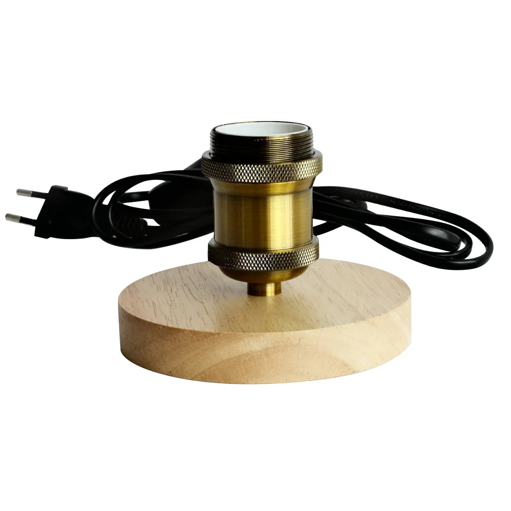 Lampe de chevet bois et metal