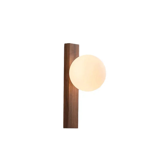 Lampe de chevet bois foncé