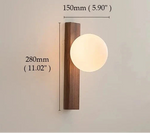 Lampe de chevet bois foncé - Vignette | Aura Douce 