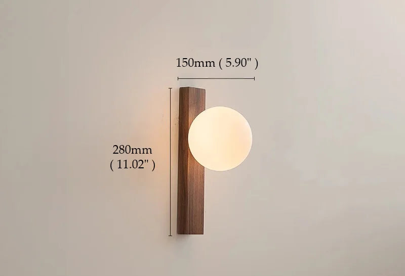 Lampe de chevet bois foncé