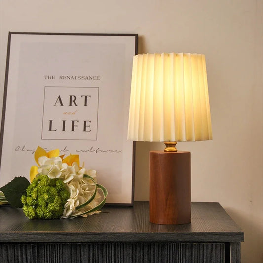 Lampe de chevet bois naturel