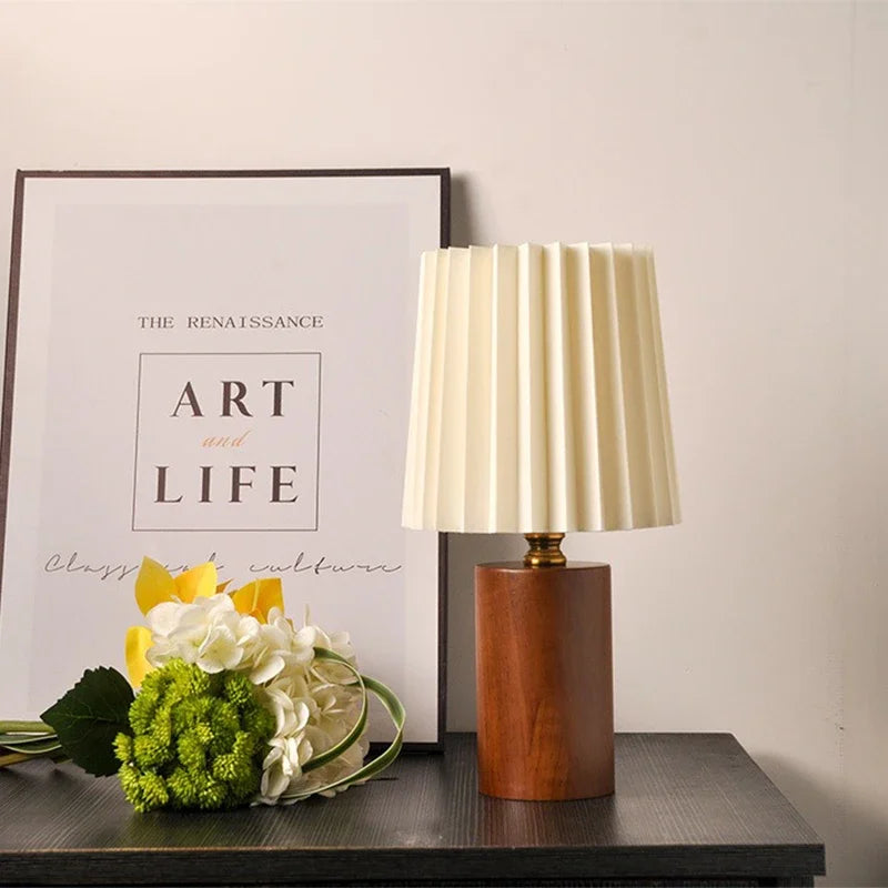 Lampe de chevet bois naturel