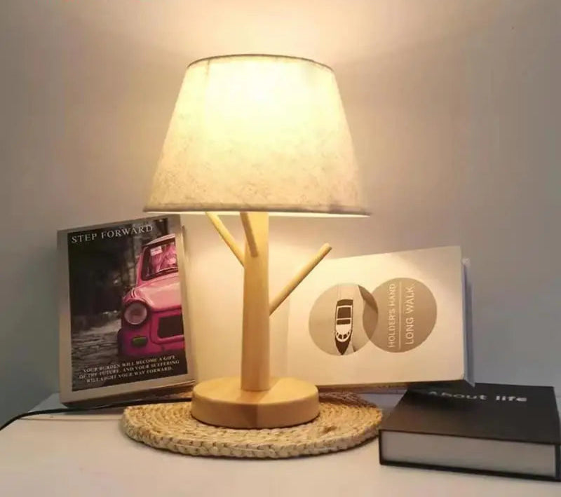 Lampe de chevet bois scandinave