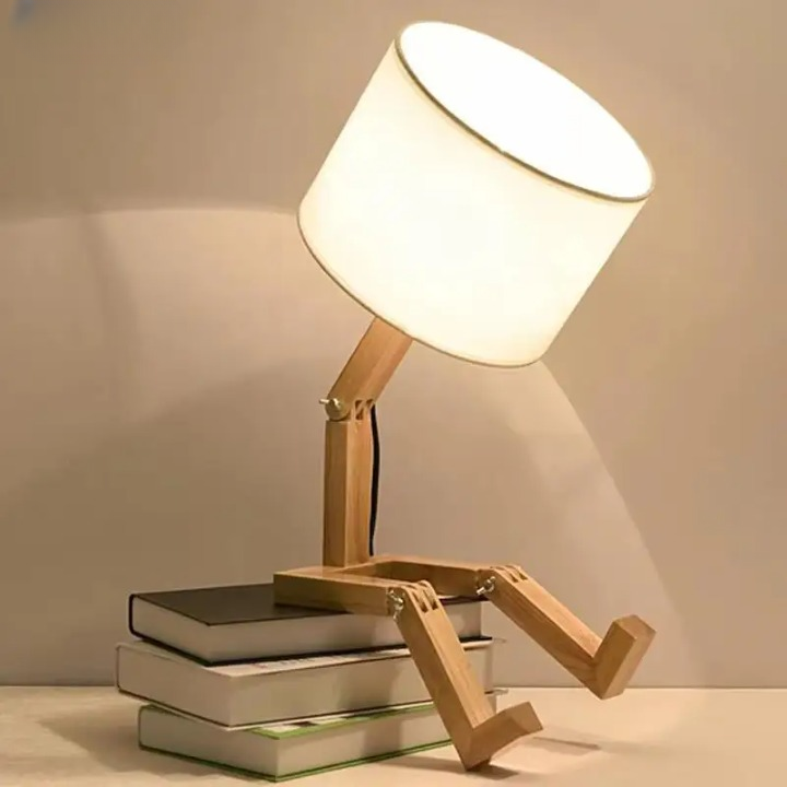 Lampe de chevet bois scandinave