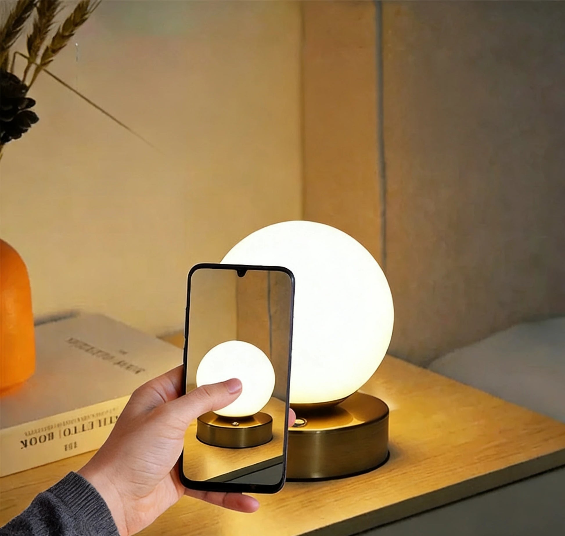 Lampe de chevet boule