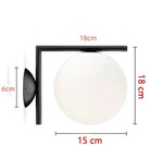 Lampe de chevet boule en verre - Vignette | Aura Douce 