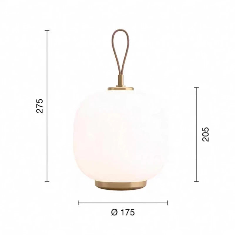 Lampe de chevet boule verre