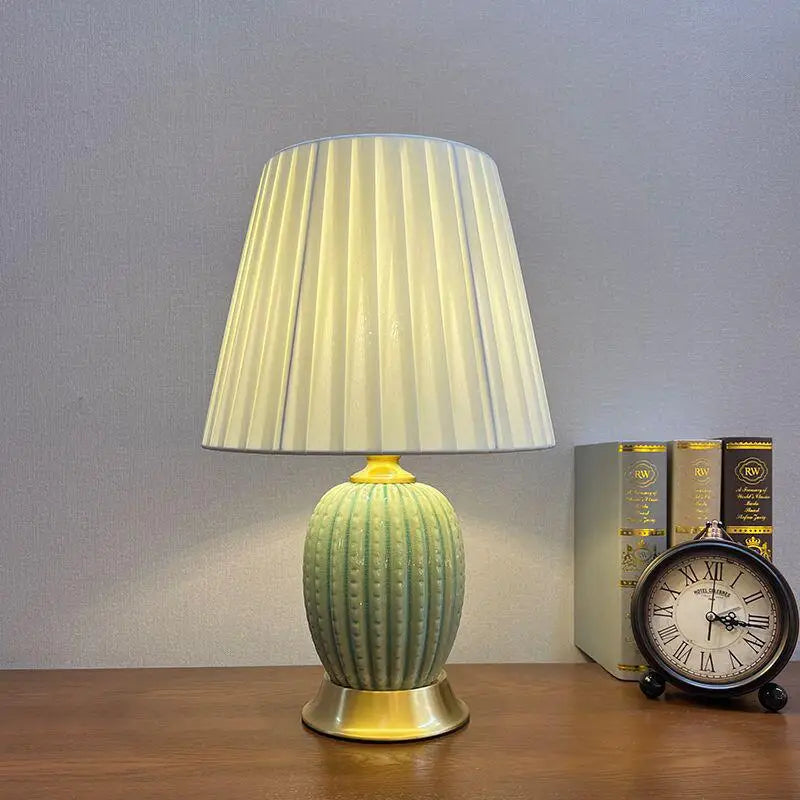 Lampe de chevet céramique blanche