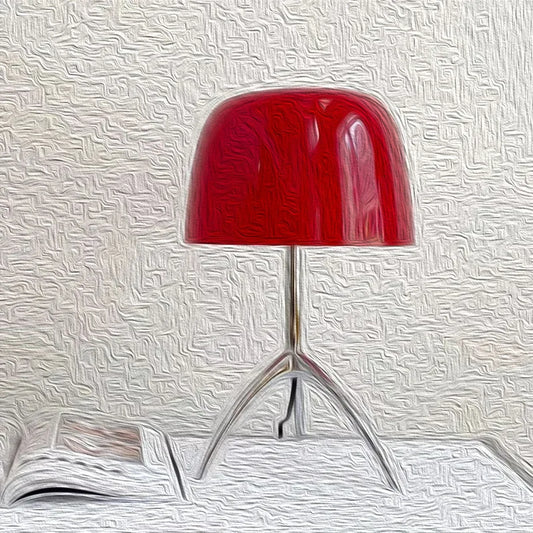 Lampe de chevet campagne chic Rouge