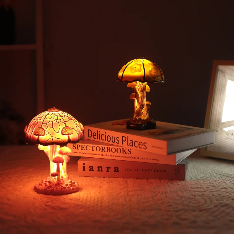 Lampe de chevet champignons