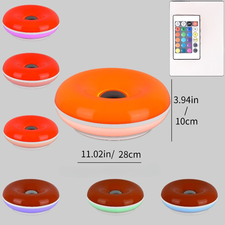 Lampe de chevet cocooning Orange avec télécommande 