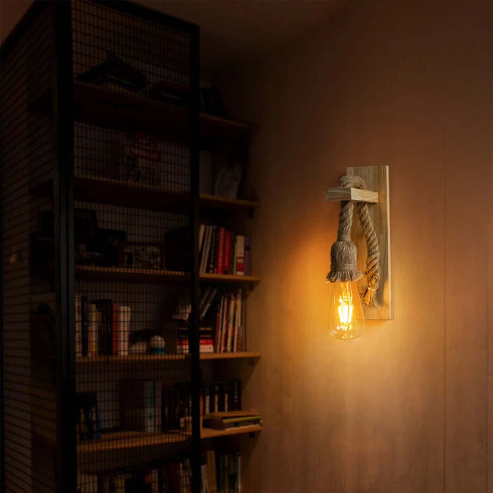 Lampe de chevet corde