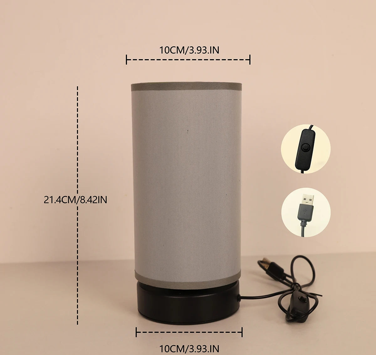 Lampe de chevet cylindre