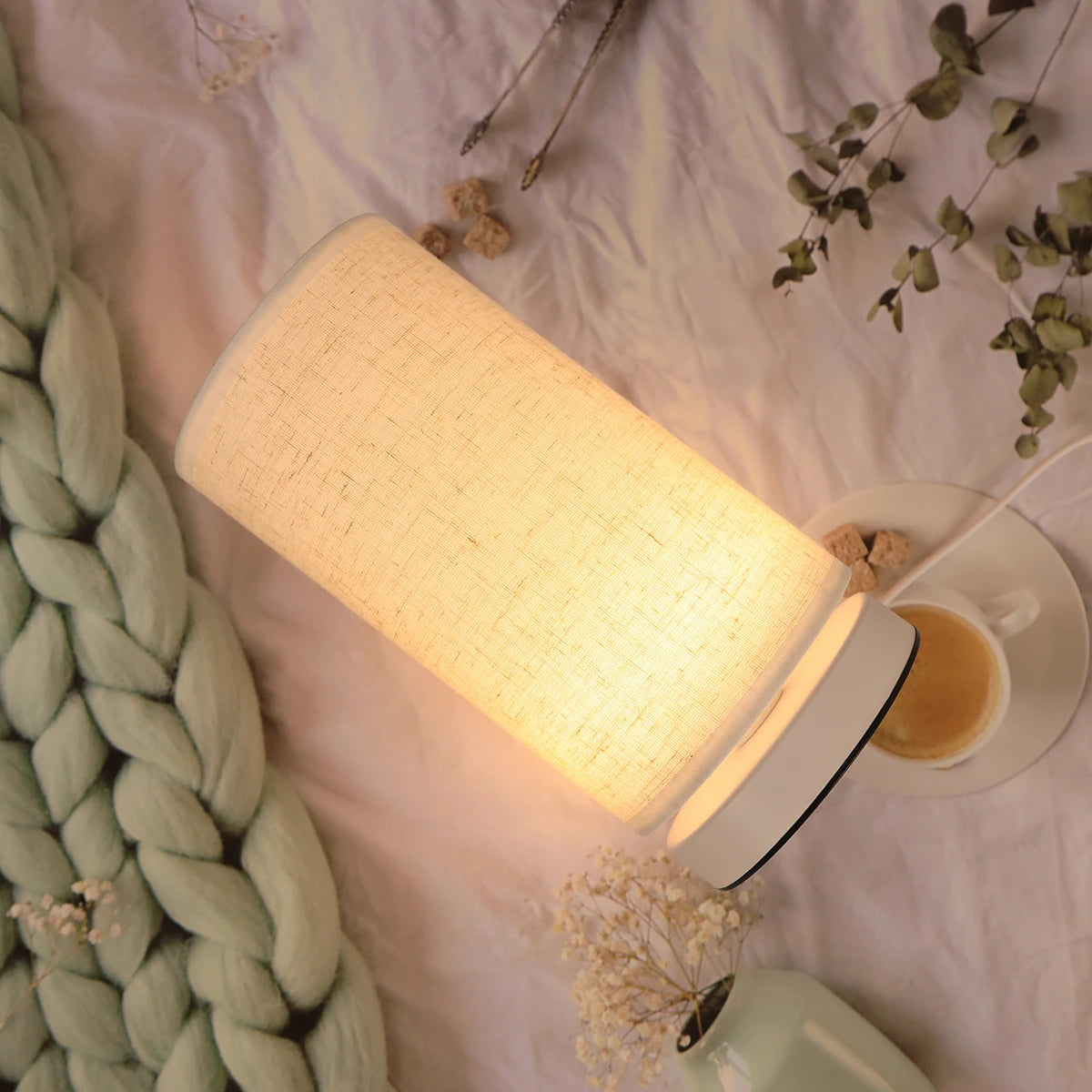 Lampe de chevet cylindrique