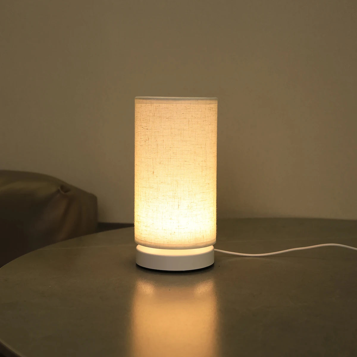 Lampe de chevet cylindrique