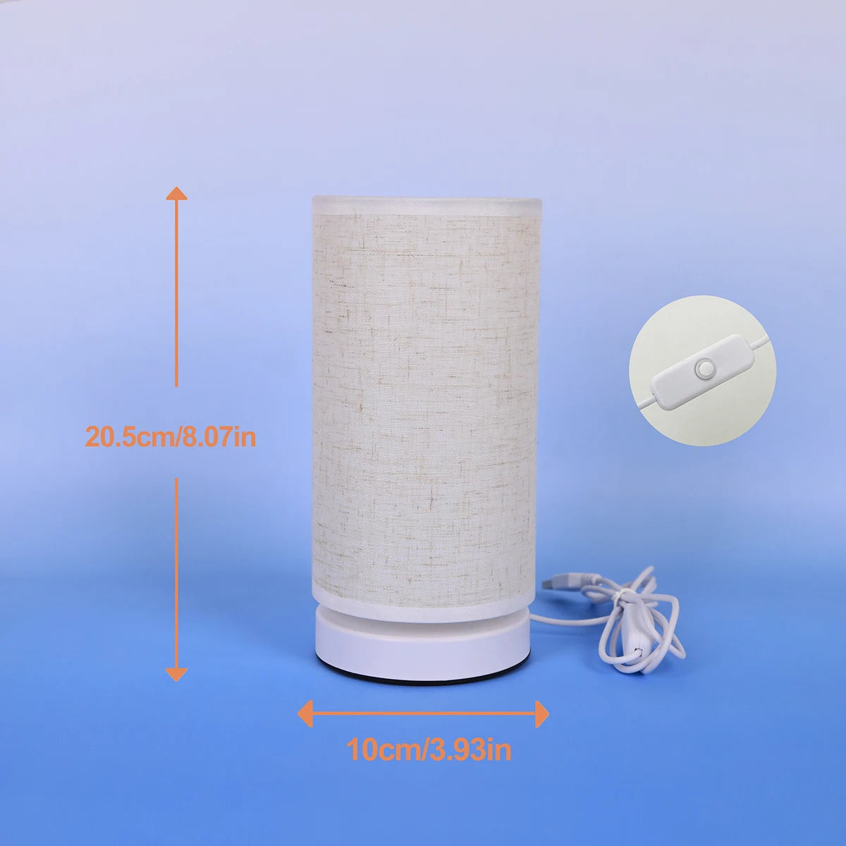 Lampe de chevet cylindrique
