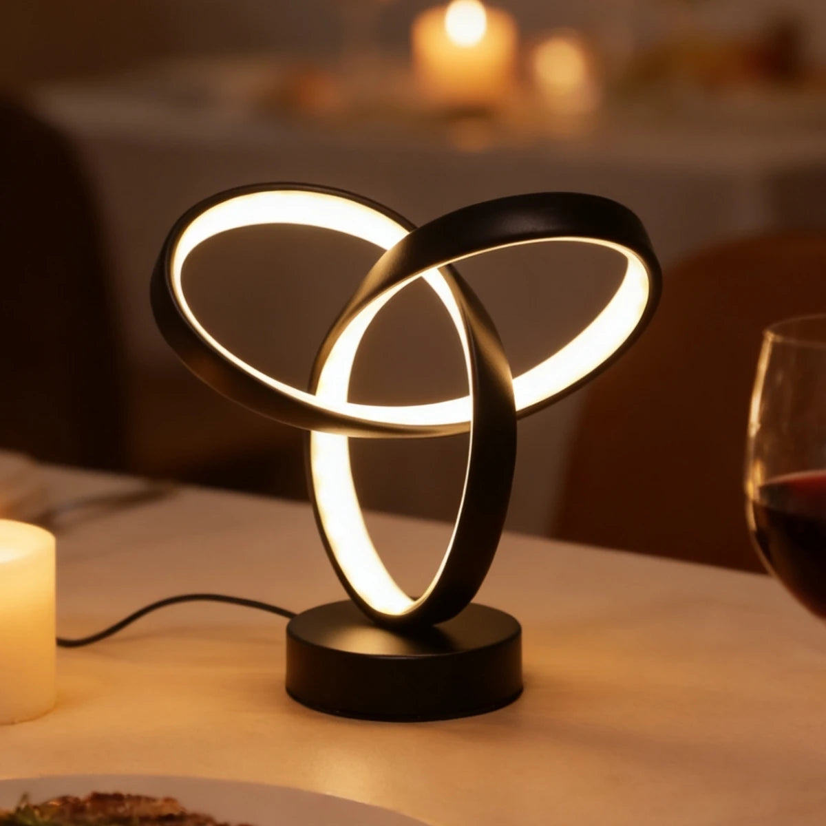 Lampe de chevet décorative Noir