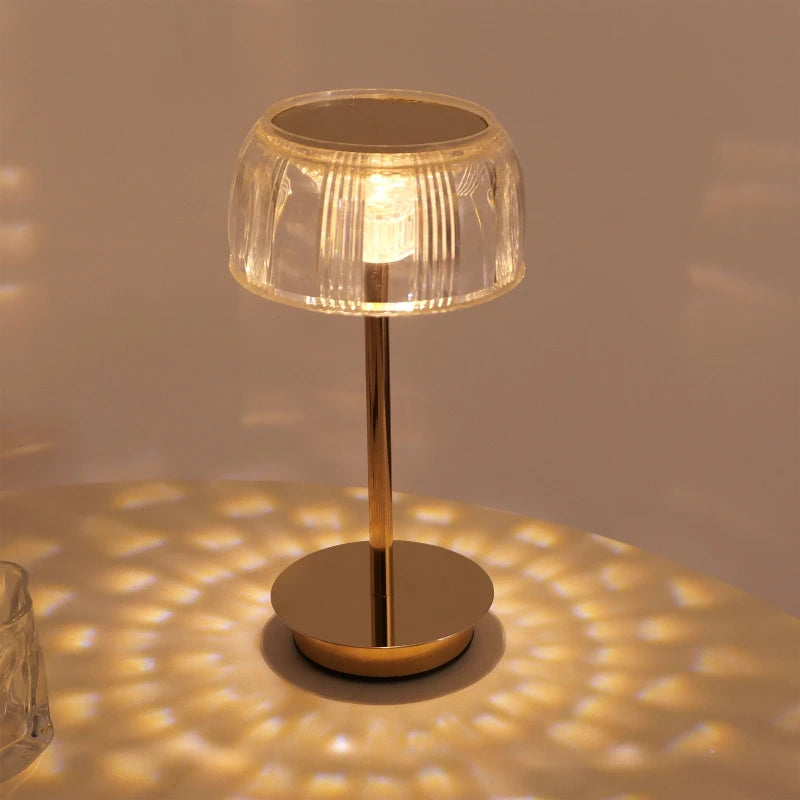 Lampe de chevet dorée tactile