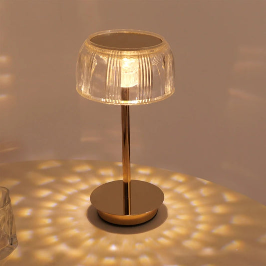 Lampe de chevet dorée tactile