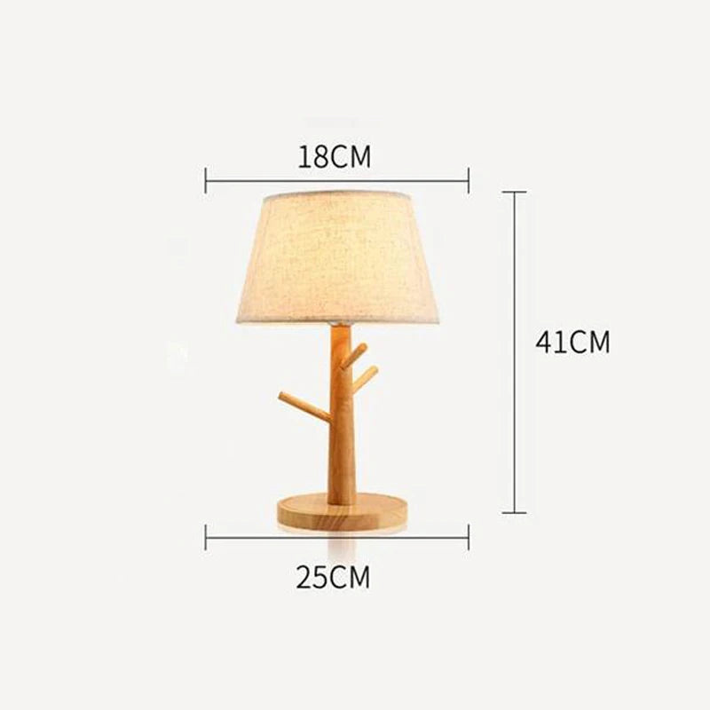 Lampe de chevet en bois