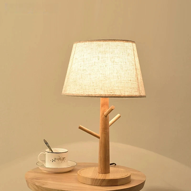 Lampe de chevet en bois