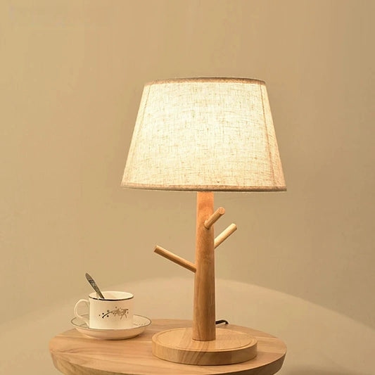 Lampe de chevet en bois