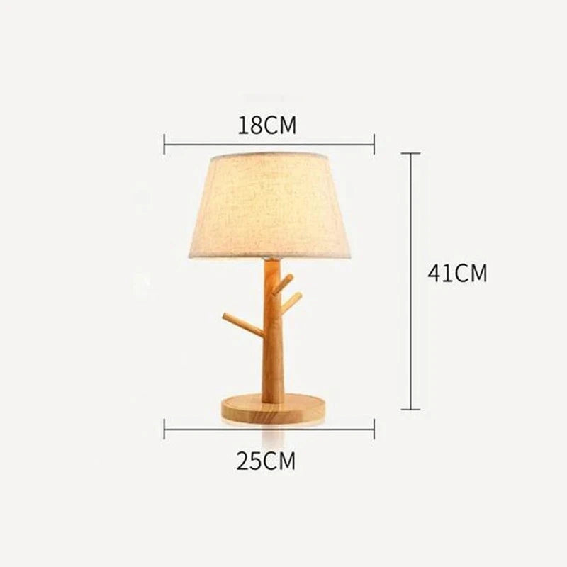 Lampe de chevet en bois