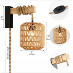 Lampe de chevet en corde - Vignette | Aura Douce 